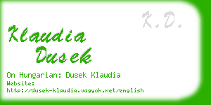 klaudia dusek business card